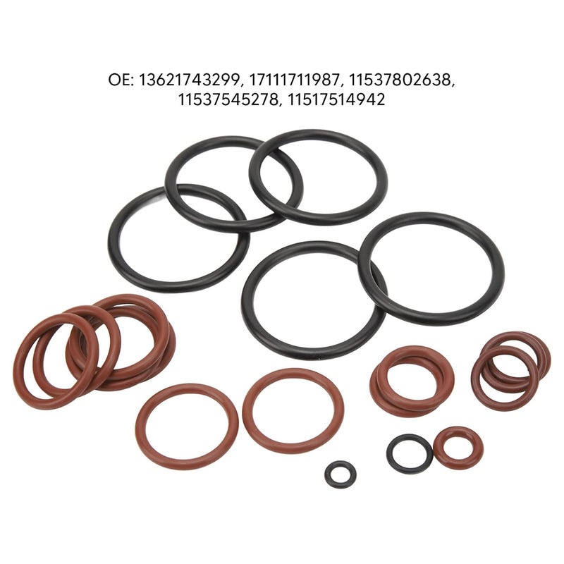 Raguso 20Pcs Cooling System O Ring Kit Rubber 11537545278 Leakproof Cooling System Hose Seal Gasket for E46 M52 M54 320i 323i 325i 328i - Image 4